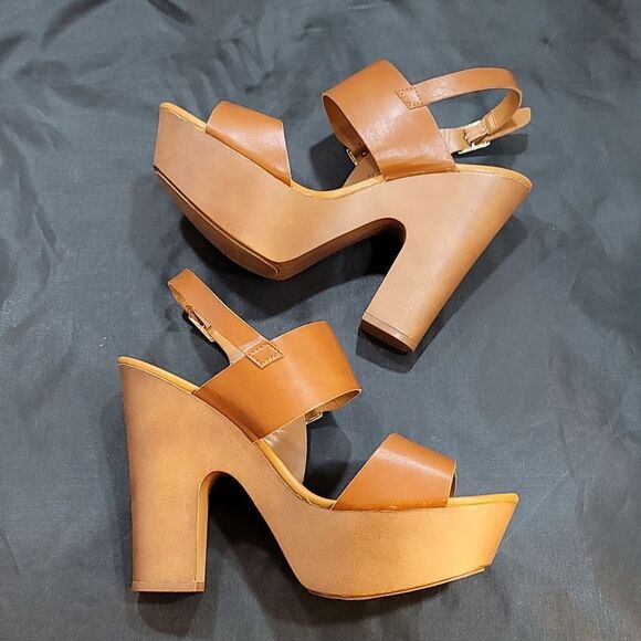 BRECKELLES PLASFORM OPEN TOE BLOCK HEEL SANDAL - Picture 9 of 14